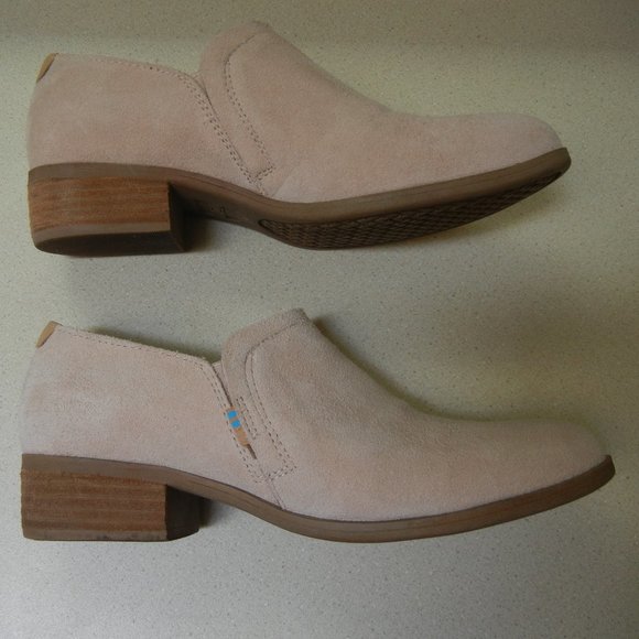 Toms Women's Cream Suede Loafers - Picture 1 of 12